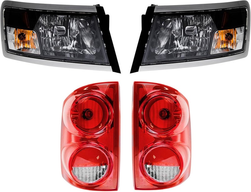 TRQ Lighting Kit Driver & Passenger Side CH2518127 CH2519127 CH2818104 CH2819104 Compatible with 2008-2010 Dodge Dakota 2011 Ram - Image 3